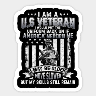 I Am A US Veteran Sticker